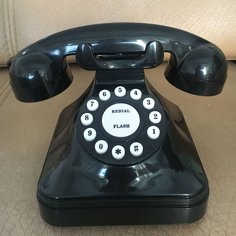 Inbox Zero Antique Phone Wired Corded Landline Home Desk Decoration